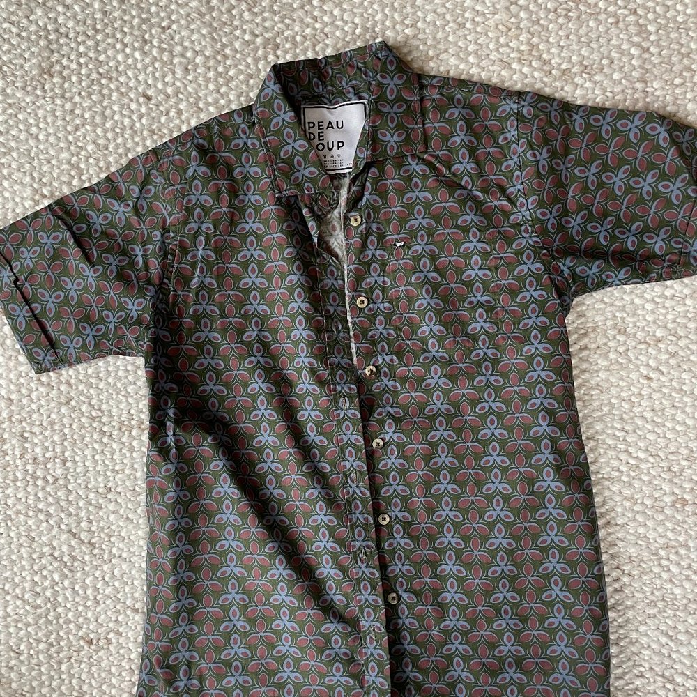 Peau De Loup Patterned Short-Sleeve Button Down - Women's 6